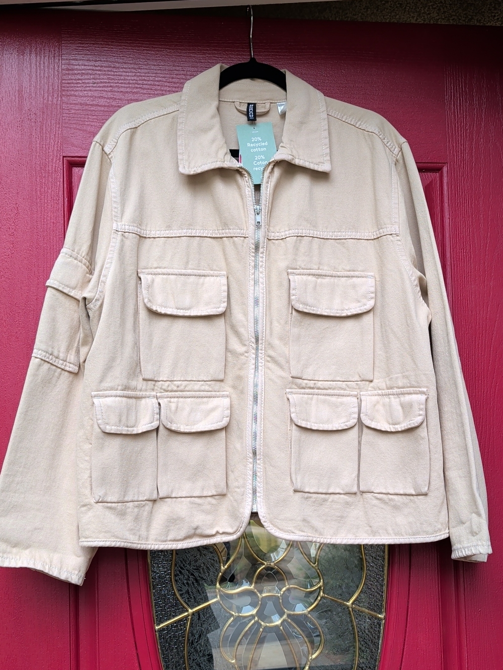 NWT - H&M Denim Utility Jacke - Butter Yellow/Beige